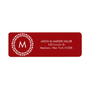 Red and White Monogram