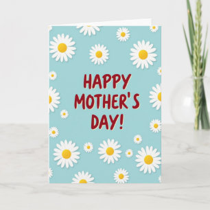 Red And White Mothers Day Card