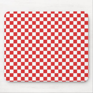 Red and White Mouse Pad