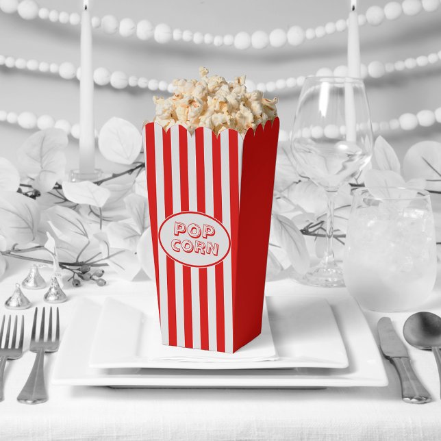 Red And White Movie Themed Popcorn Favour Box (Creator Uploaded)