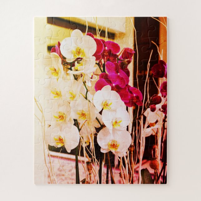 Red and white orchids jigsaw puzzle (Vertical)