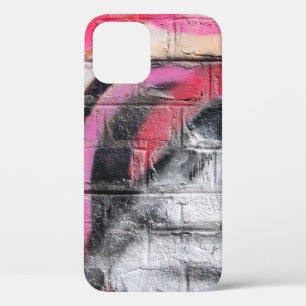 Red and white painted wall iPhone 12 case