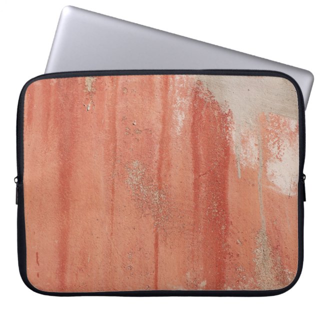 RED AND WHITE PAINTED WALL LAPTOP SLEEVE (Front)