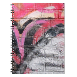 Red and white painted wall notebook