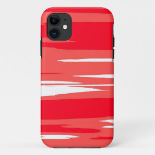 Red and white painting graphic art iPhone 11 case