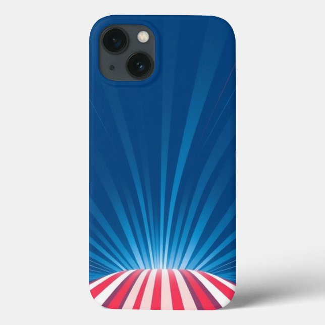 Red and White Path with Blue Rays Mobile  Case-Mate iPhone Case (Back)