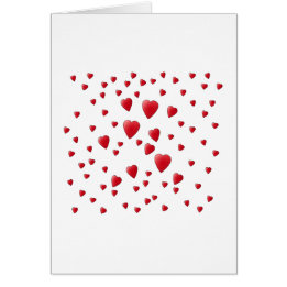 Red and White Pattern of Love Hearts.