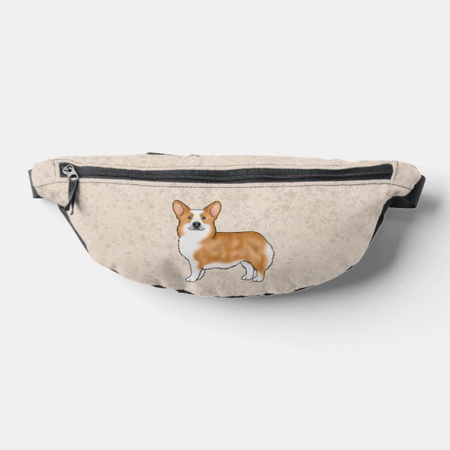 Red And White Pembroke Welsh Corgi Cute Dog Design Bum Bags (Lay Down)