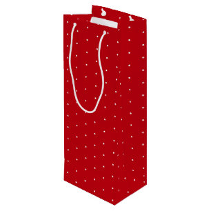 Red And White Pin Polka Dots Christmas Wine Gift Bag
