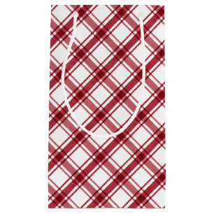 Red and White Plaid Gift Bag