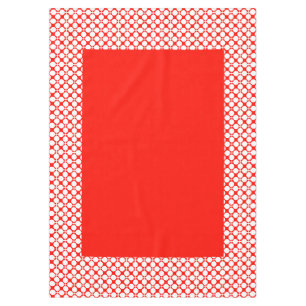 red and white polka dot and check pattern is fa tablecloth