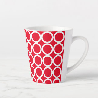 Red and White Polka Dot Latte Mug
