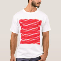 Red and White Polka Dot Pattern. Spotty.