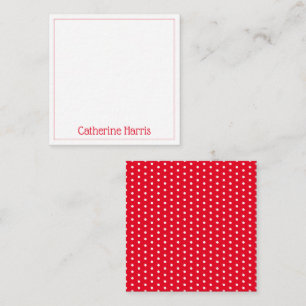 Red and White Polka Dot Personalised Card