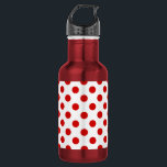 Red and white polka dots 532 ml water bottle<br><div class="desc">Red and white polka dots</div>
