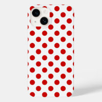Red and white polka dots Case-Mate iPhone case