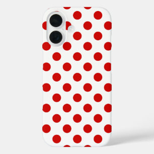 Red and white polka dots Case-Mate iPhone case