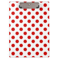 Red and white polka dots