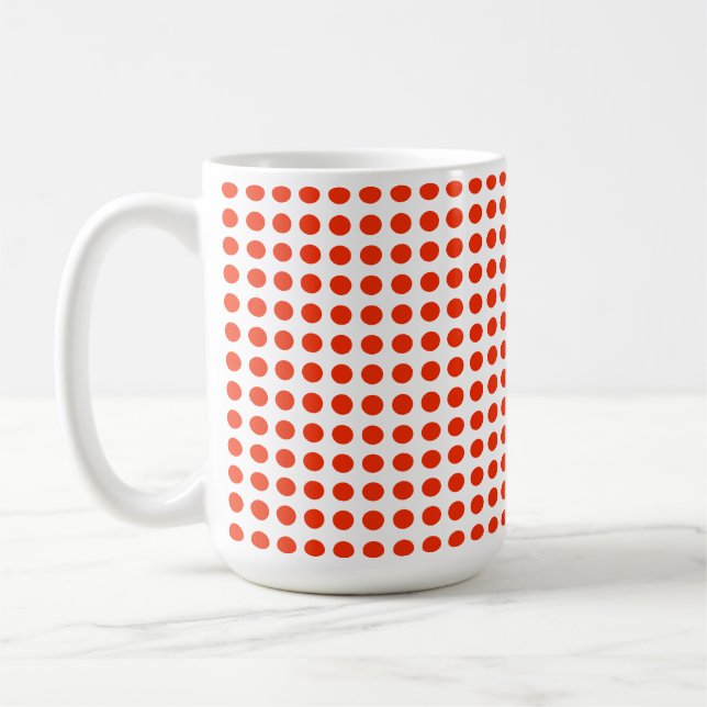 Red And White Polka Dots, Coffee Mug (Left)