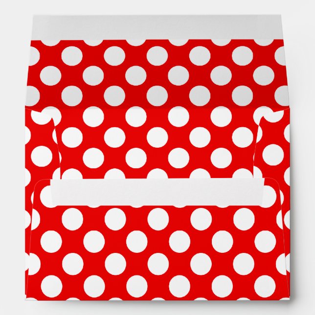 Red and White Polka Dots Envelope (Back (Bottom))