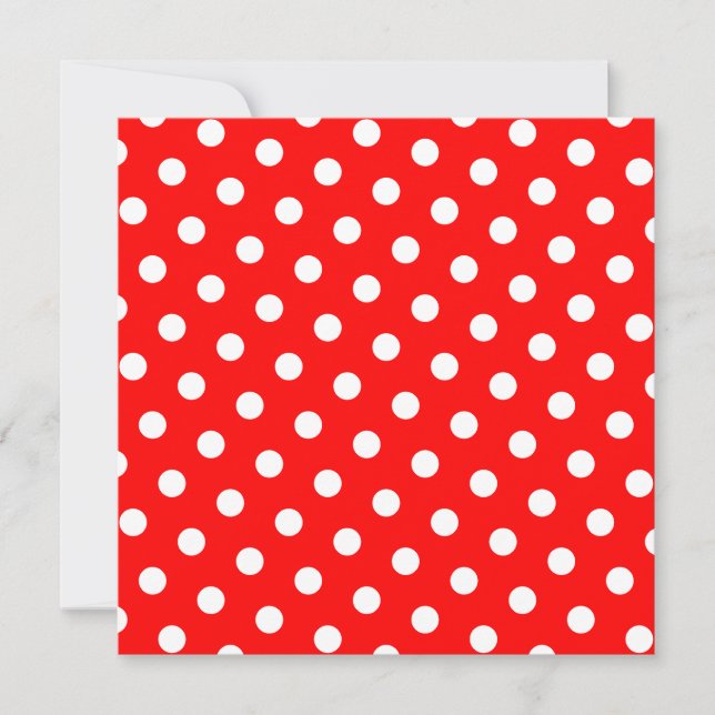 Red and White Polka Dots Invitation (Front)