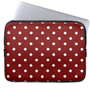 Red and White Polka Dots Laptop Sleeve / Cover
