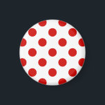 Red and white polka dots magnet<br><div class="desc">Red and white polka dots</div>