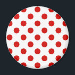 Red and white polka dots magnet<br><div class="desc">Red and white polka dots</div>