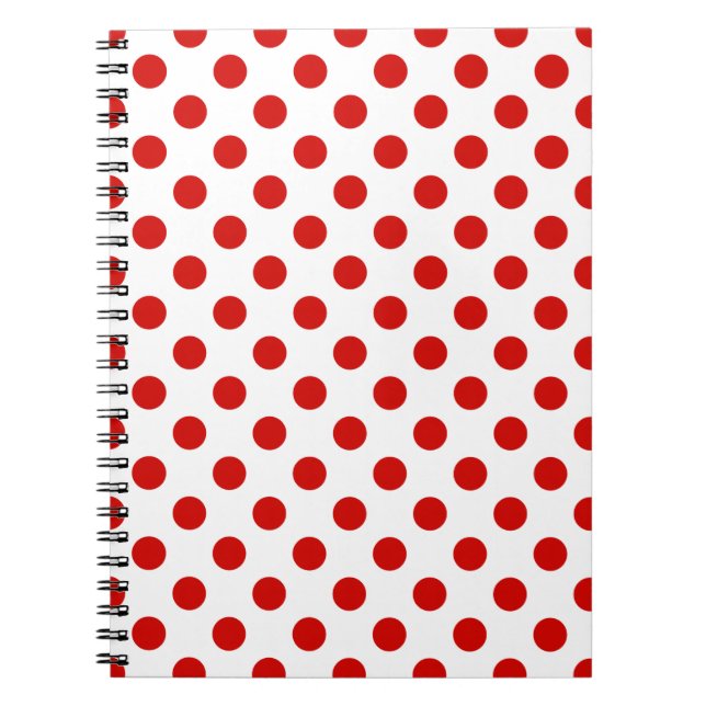 Red and white polka dots notebook (Front)