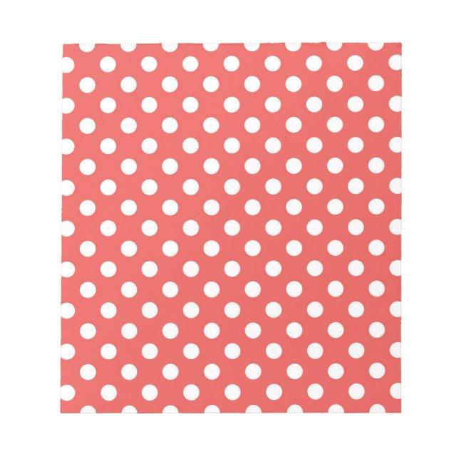 Red and White Polka Dots Notepad (Front)