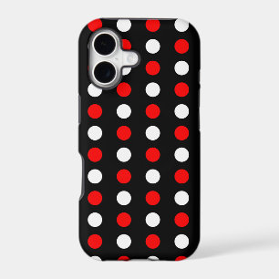 Red and white polka dots pattern