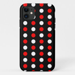 Red and white polka dots pattern Case-Mate iPhone case