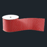 Red and White Polka Dots Pattern Grosgrain Ribbon<br><div class="desc">Red and White Polka Dots Pattern</div>