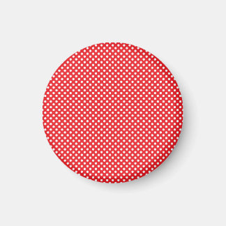 Red and White | Polka Dots Pattern Magnet
