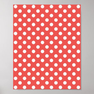 Red and White Polka Dots Poster