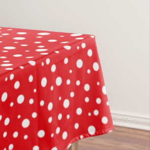 Red and White Polka Dots Tablecloth