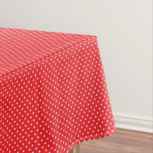 Red and White Polka Dots Tablecloth