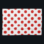 Red and white polka dots tea towel<br><div class="desc">Red and white polka dots</div>