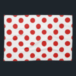 Red and white polka dots tea towel<br><div class="desc">Red and white polka dots</div>
