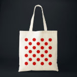 Red and white polka dots tote bag<br><div class="desc">Red and white polka dots</div>