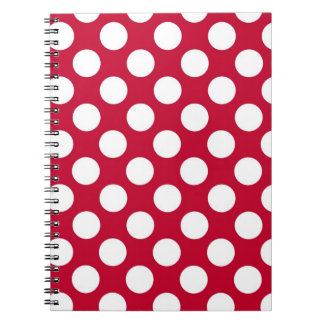 Red and White Polkadots Notebook