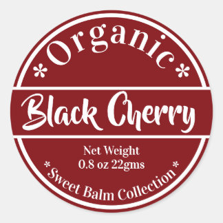 Red and White Product Label Spa Skin Lip Balm