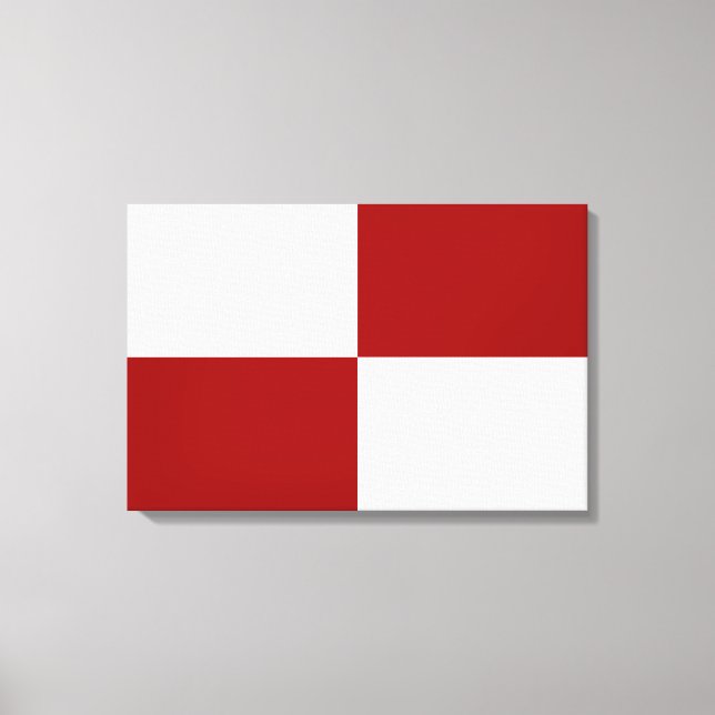 Red and White Rectangles Canvas Print (Front)