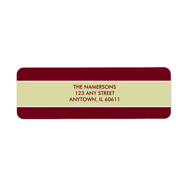 Red and White Return Address Label (Front)