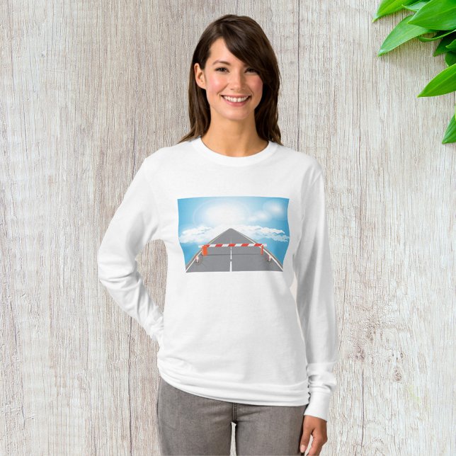 Red and White Road Barrier Blocked Access  T-Shirt (Creator Uploaded)