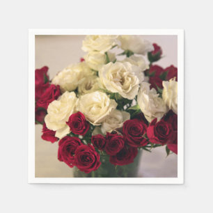 Red and White Roses Napkin
