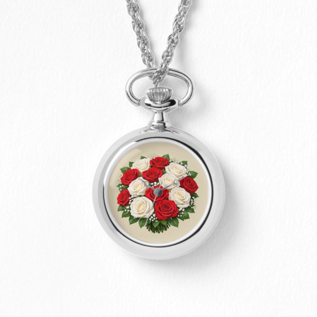 Red and white roses watch (Front)