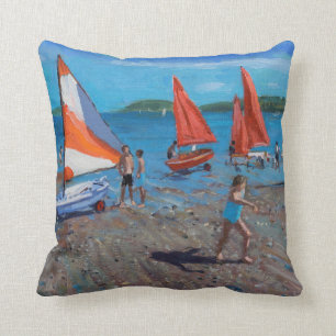 Red and White Sails Abersoch Cushion