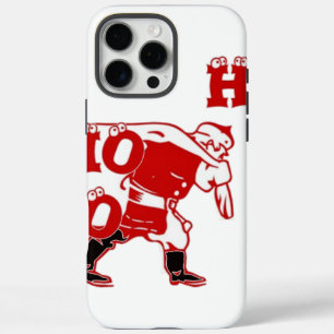 Red and White Santa Walking Ho Ho Ho Art Print iPhone 16 Pro Max Case