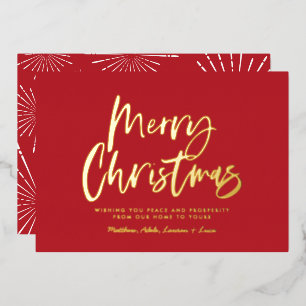 Red and white script merry Christmas non photo Foi